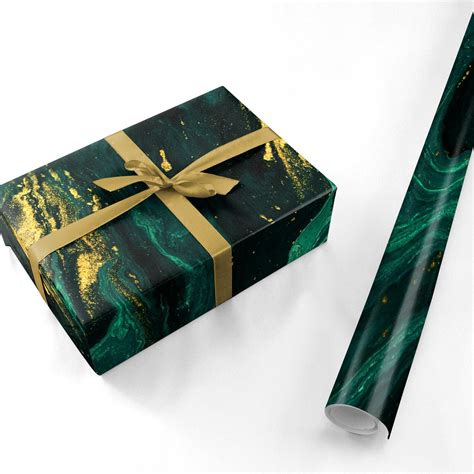 emerald green wrapping paper